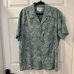 Vintage Men's Howie Hawaiian Button Shirt Size XL Made In Hawaii Floral Tiki Alo